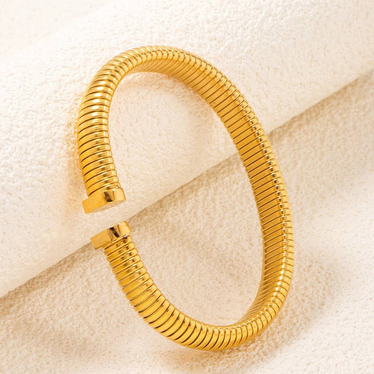 NON-FADING TITANIUM STEEL ELASTIC SPRING BRACELET_CWMM3739
