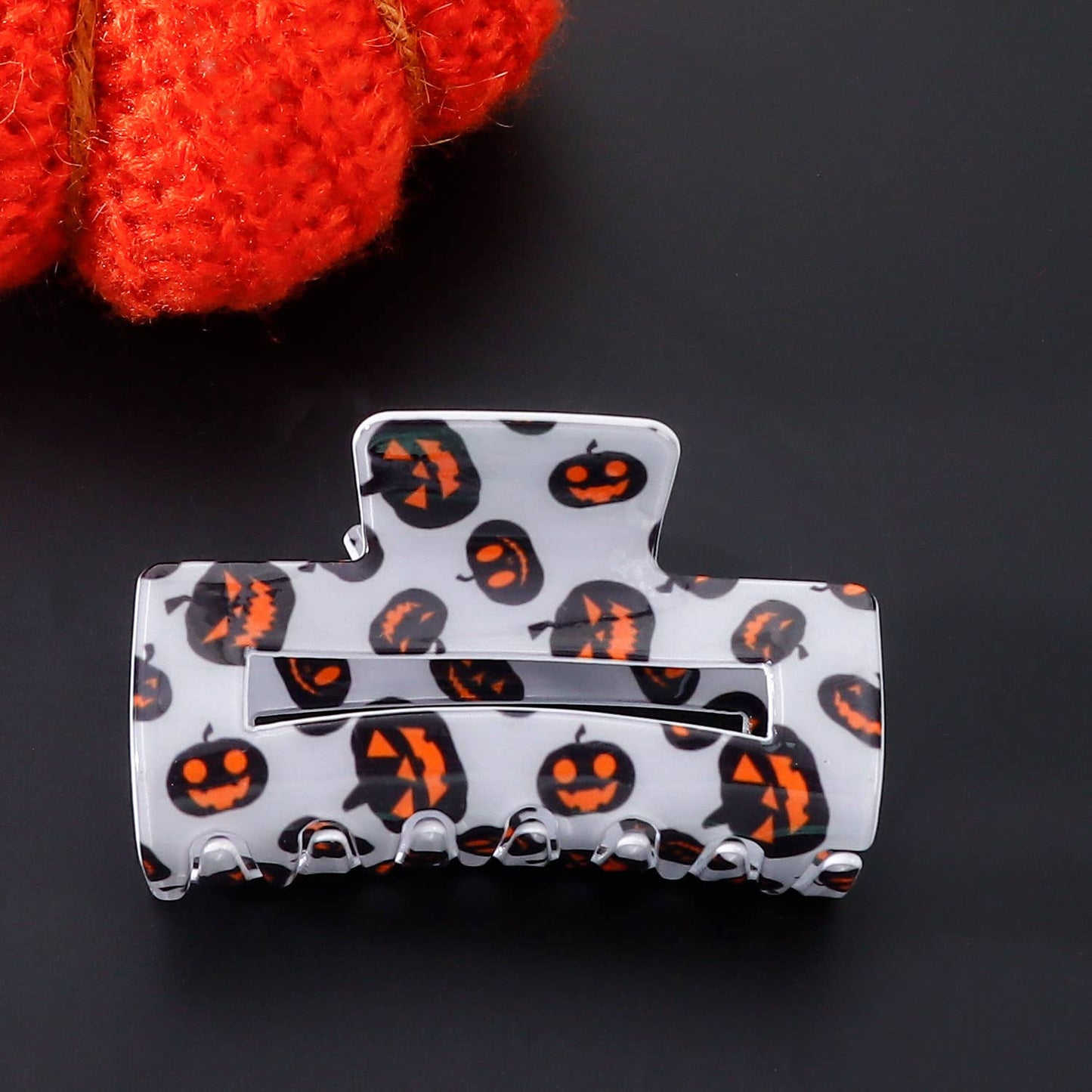 HALLOWEEN PUMPKIN GHOST BAT RECTANGULAR HAIRPIN