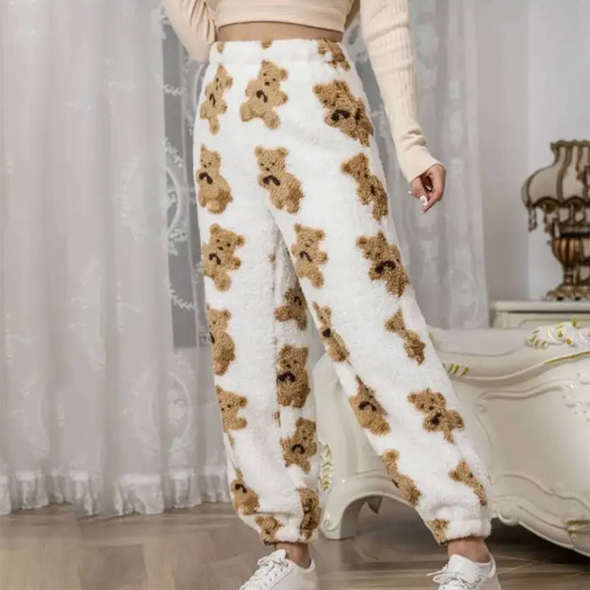 THICK FLANNEL BAGGY CORAL FLEECE PAJAMA PANTS