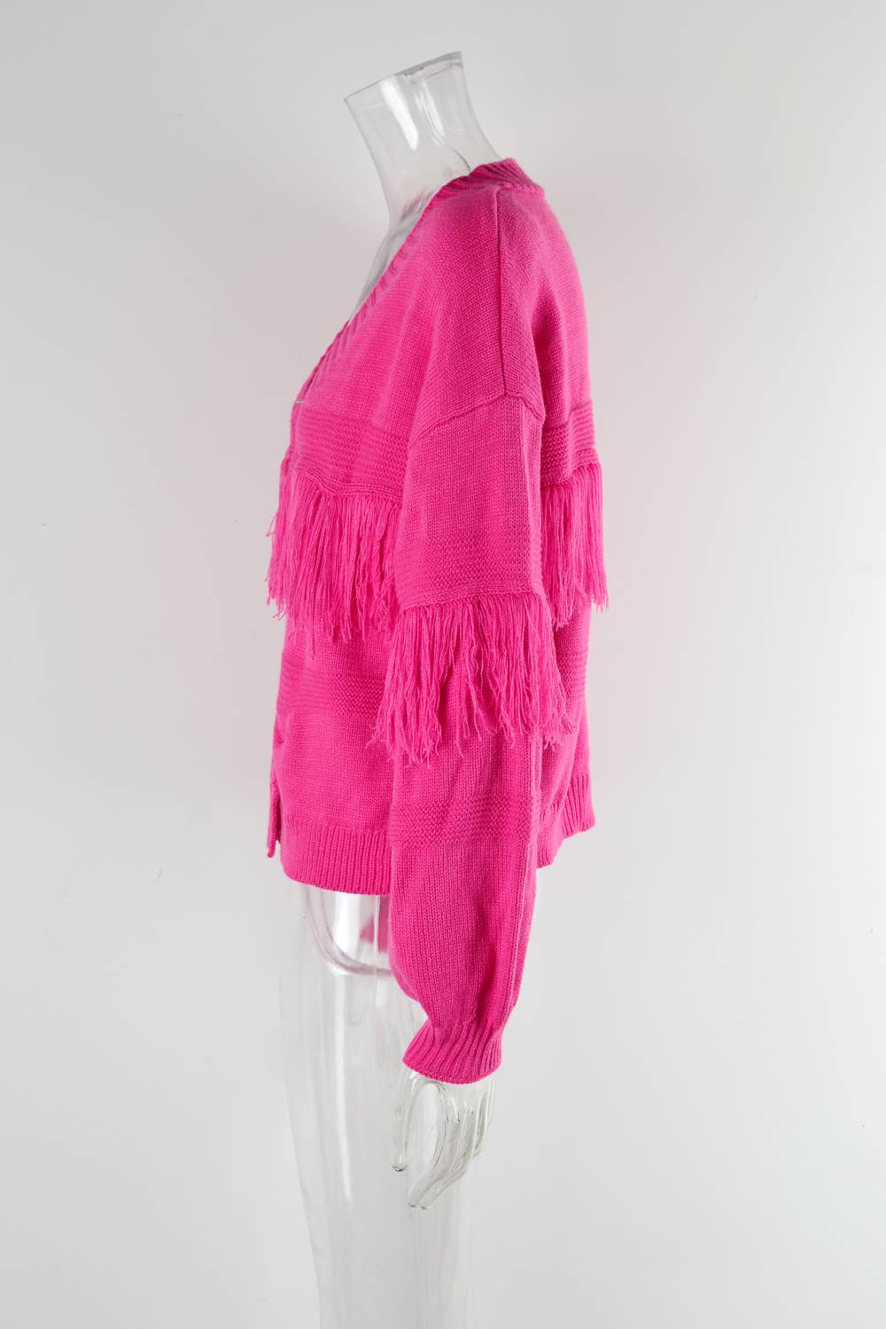KNIT CARDIGAN FRINGE SWEATER CARDIGAN FOR WOMEN
