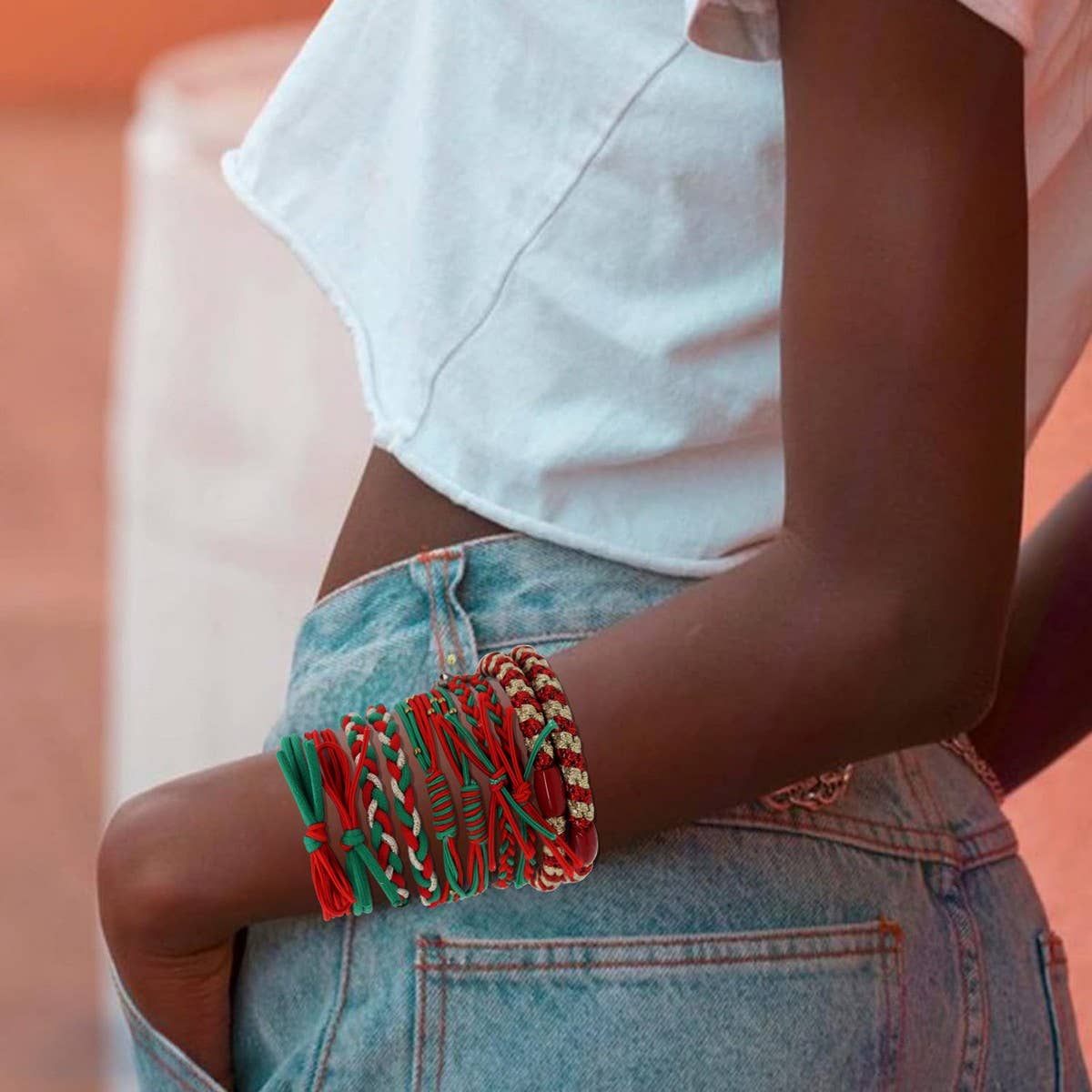 CHRISTMAS NEW CARD SET HAIR SCRUNCHIES