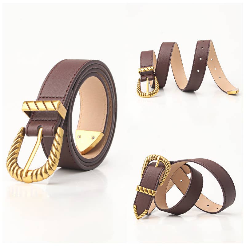 Versatile needle buckle belt with threaded belt