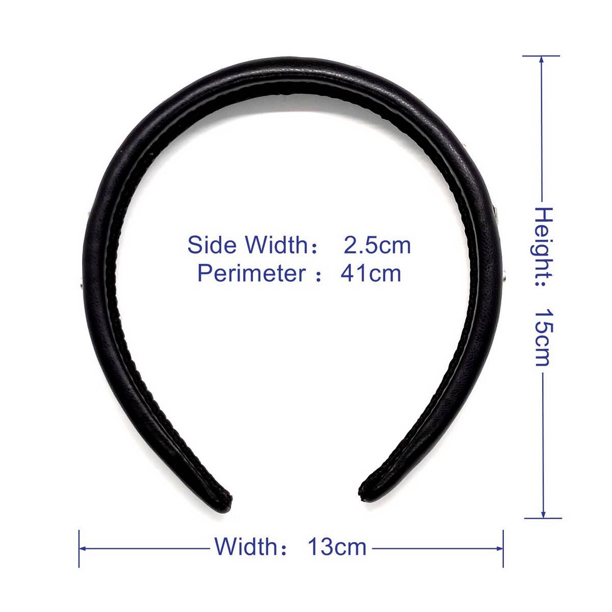 Metal Studded Punk Padded High Crown Headband