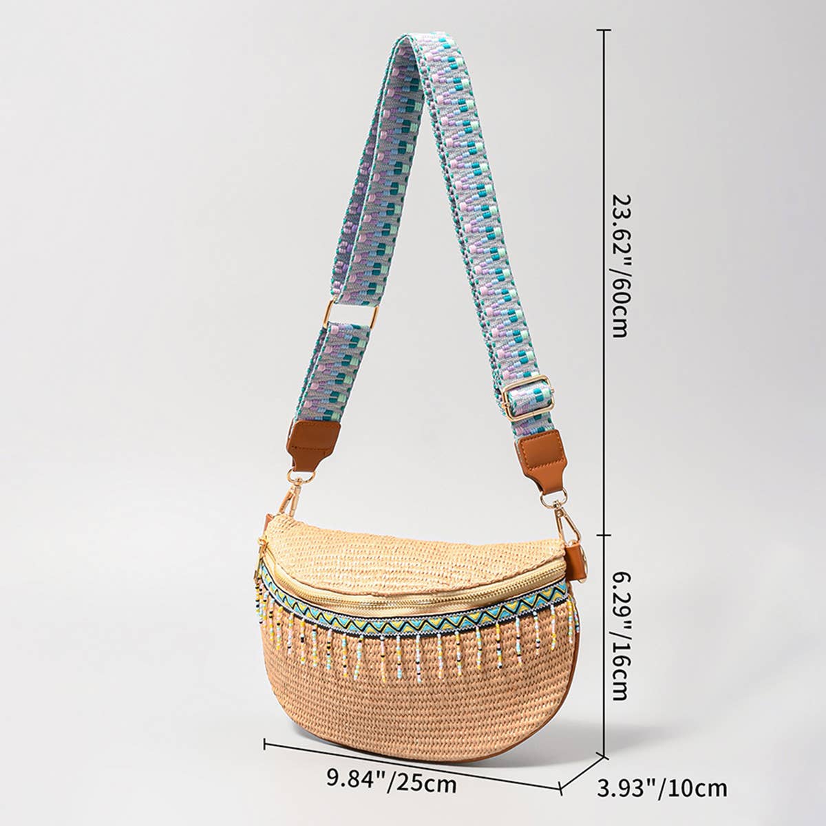 WOMEN ALL-MATCH STRAW WOVEN CHEST BAG_CWAB2003