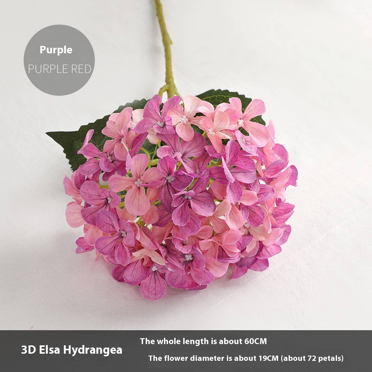 Single Stem 3D Artificial Hydrangea for Decor_CWMM6506