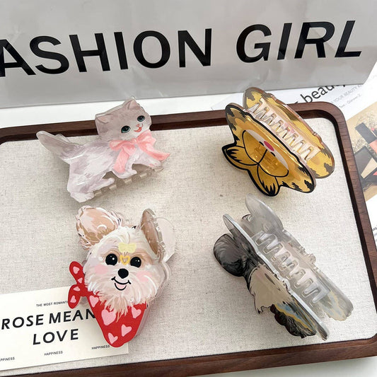 Garfield Dog Acrylic Claw Clip for Girls