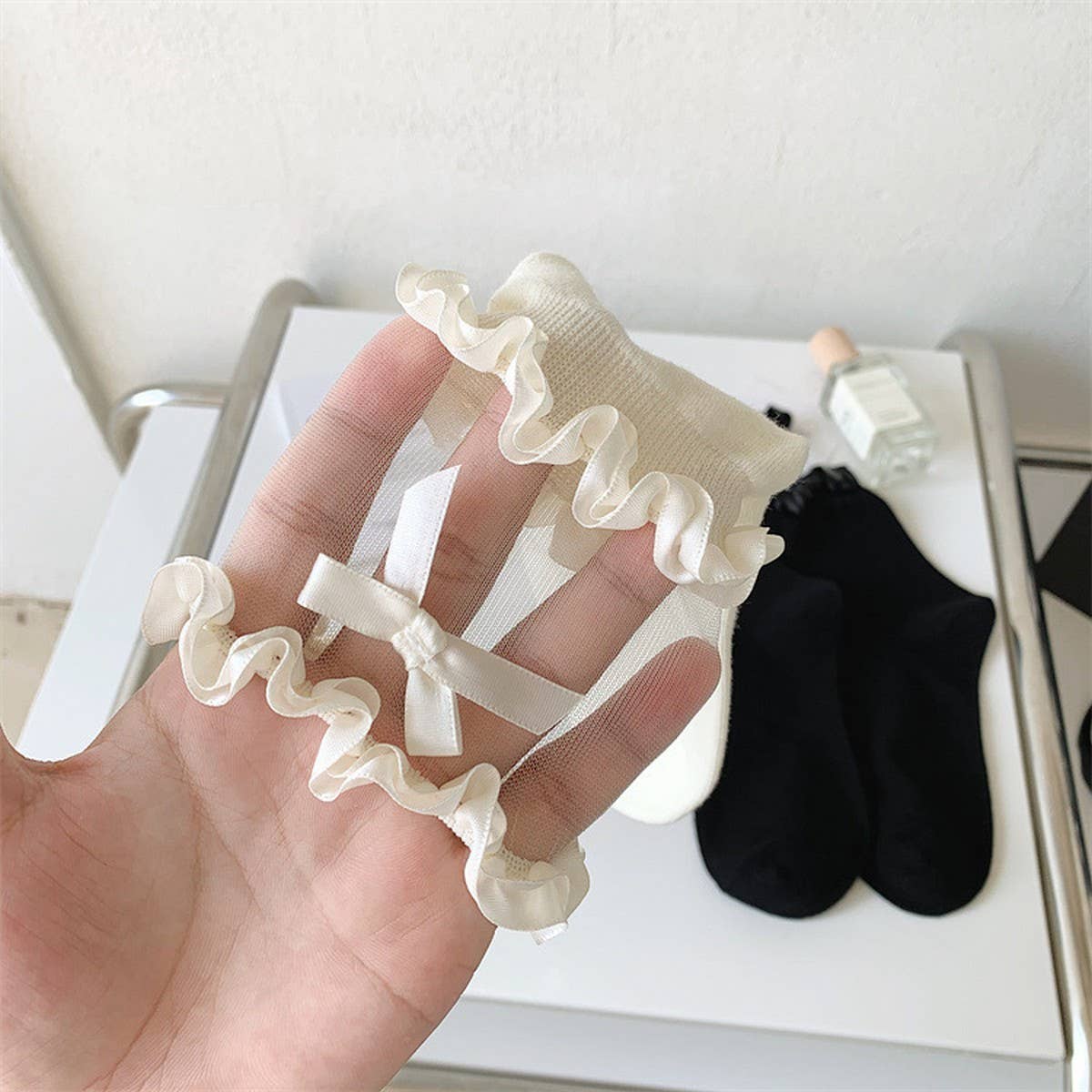SUMMER THIN GLASS SILK LACE SOCKS LOLITA SEXY SOCKS