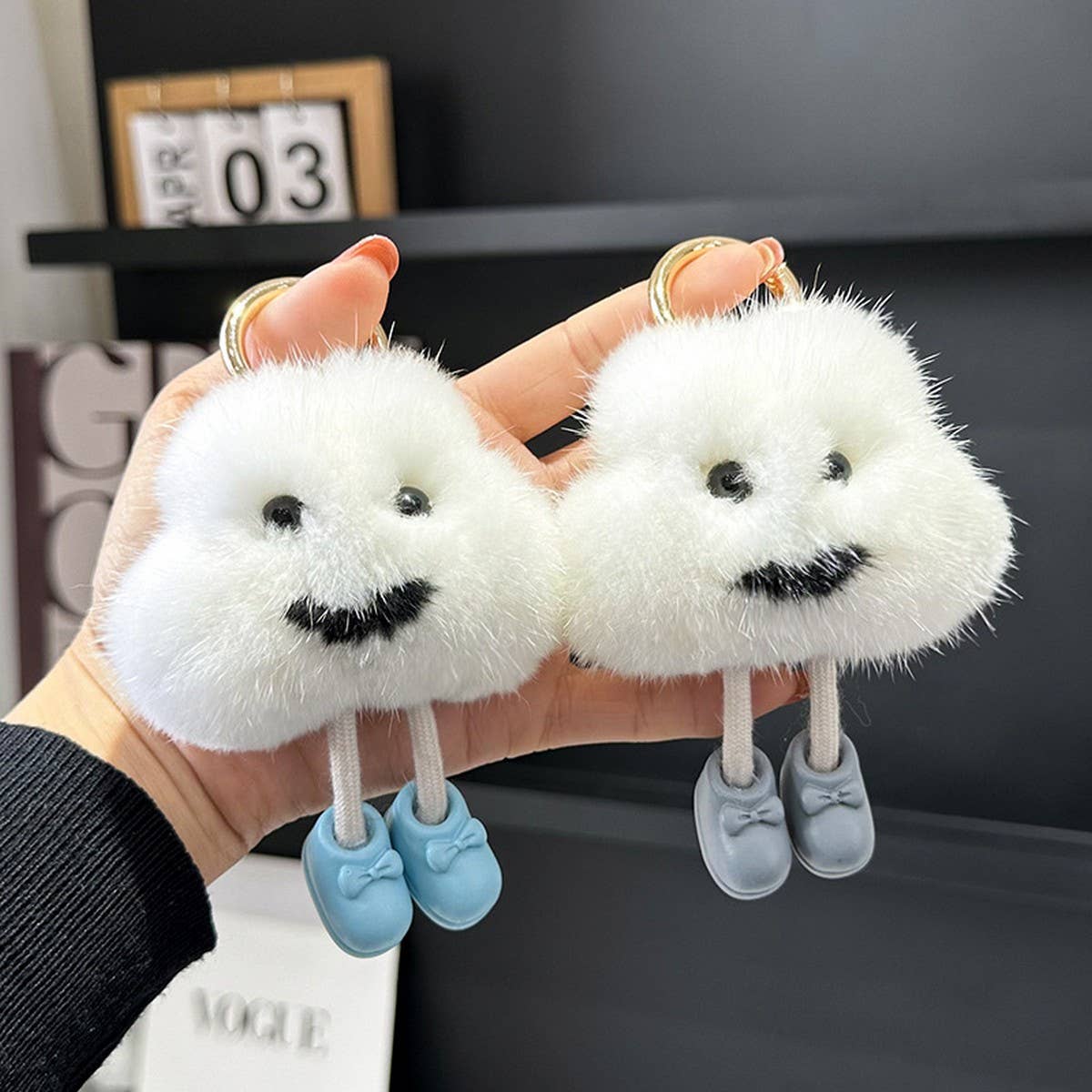 CUTE LITTLE CLOUD CAR KEYCHAIN PENDANT ACCESSORIES