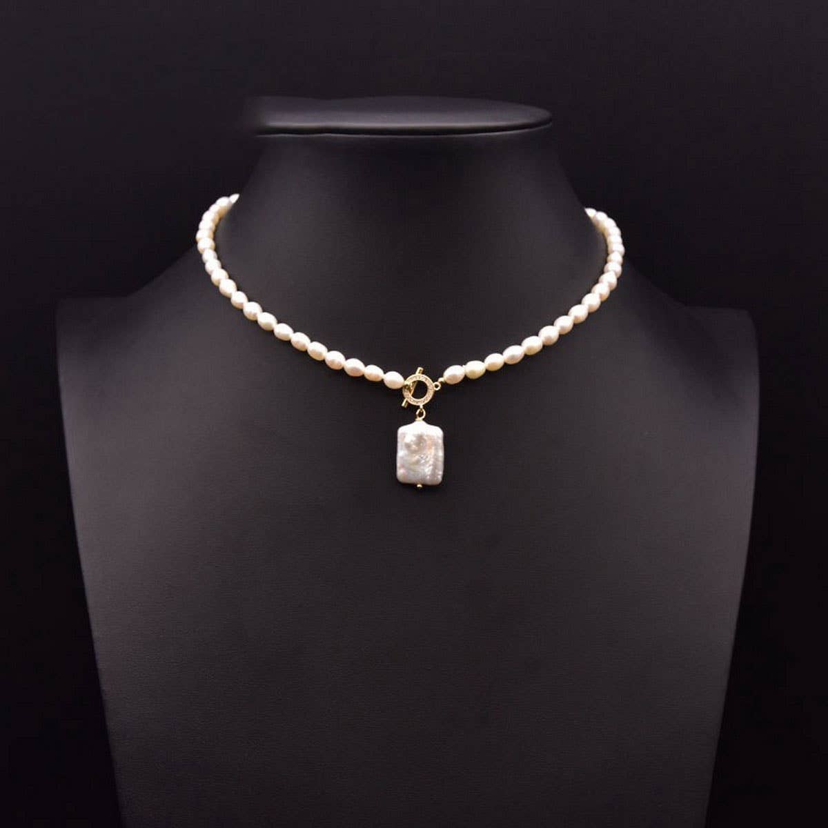 VERSATILE DESIGN ZIRCON TEMPERAMENT PEARL NECKLACE