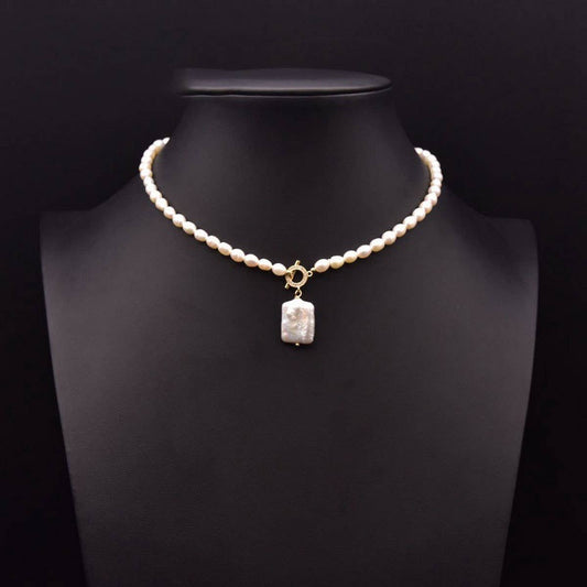 VERSATILE DESIGN ZIRCON TEMPERAMENT PEARL NECKLACE