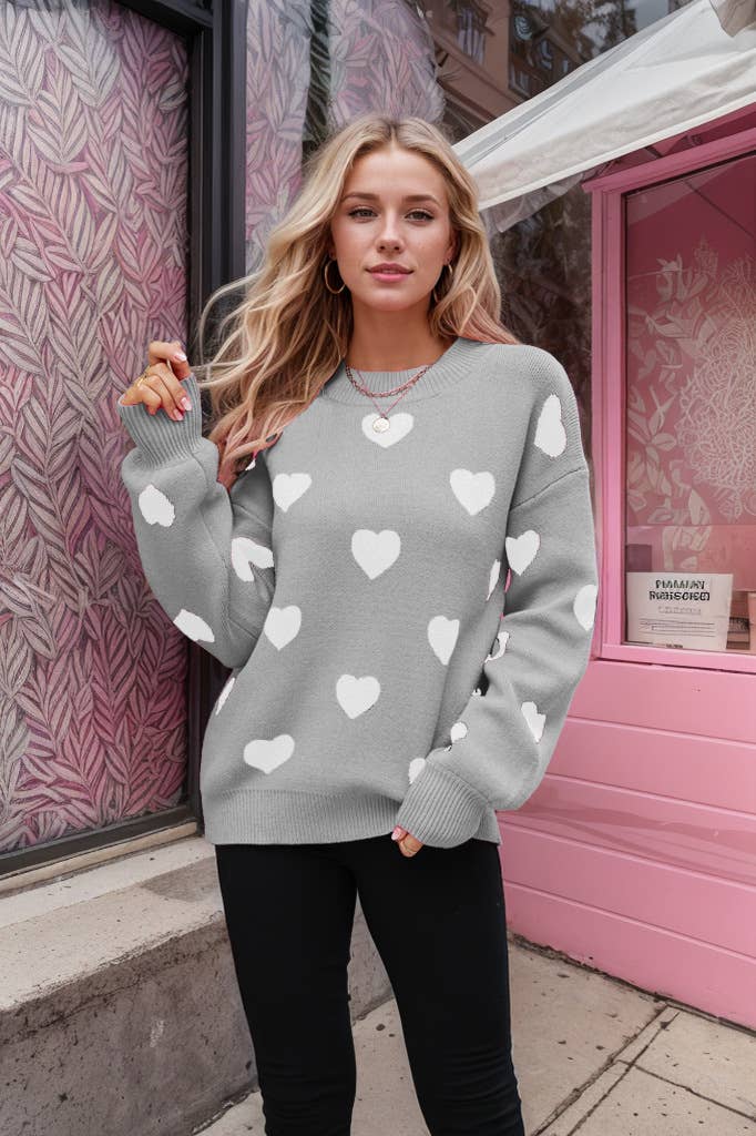 VALENTINE'S LOVE PULLOVER SWEATER FOR WOMEN