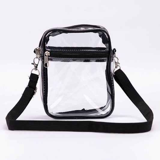 PVC transparent waterproof crossbody bag