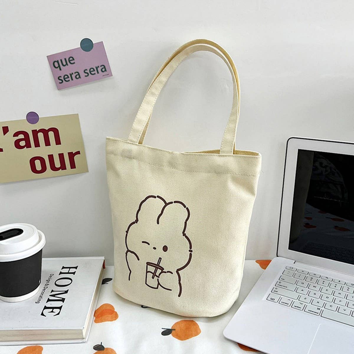 CUTE CARTOON RABBIT MINI TOTE BAG_CWAB1713