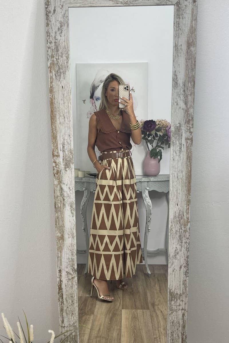 CWBLS0636_SUMMER A-LINE ELEGANT COMMUTER SKIRT