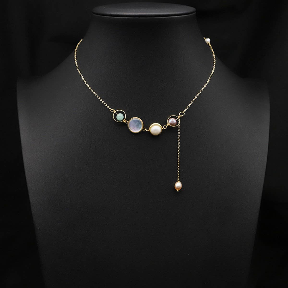 ALL-MATCH NATURAL FRESHWATER PEARL NECKLACE_CWAJE3858