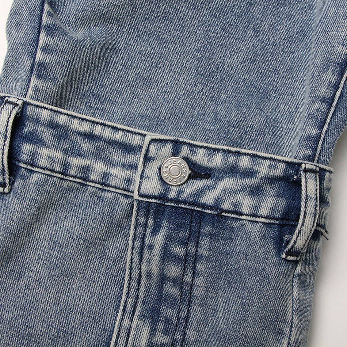 WOMENS PATCHWORK KNEE EXPOSED STRAIGHT LEG JEANS