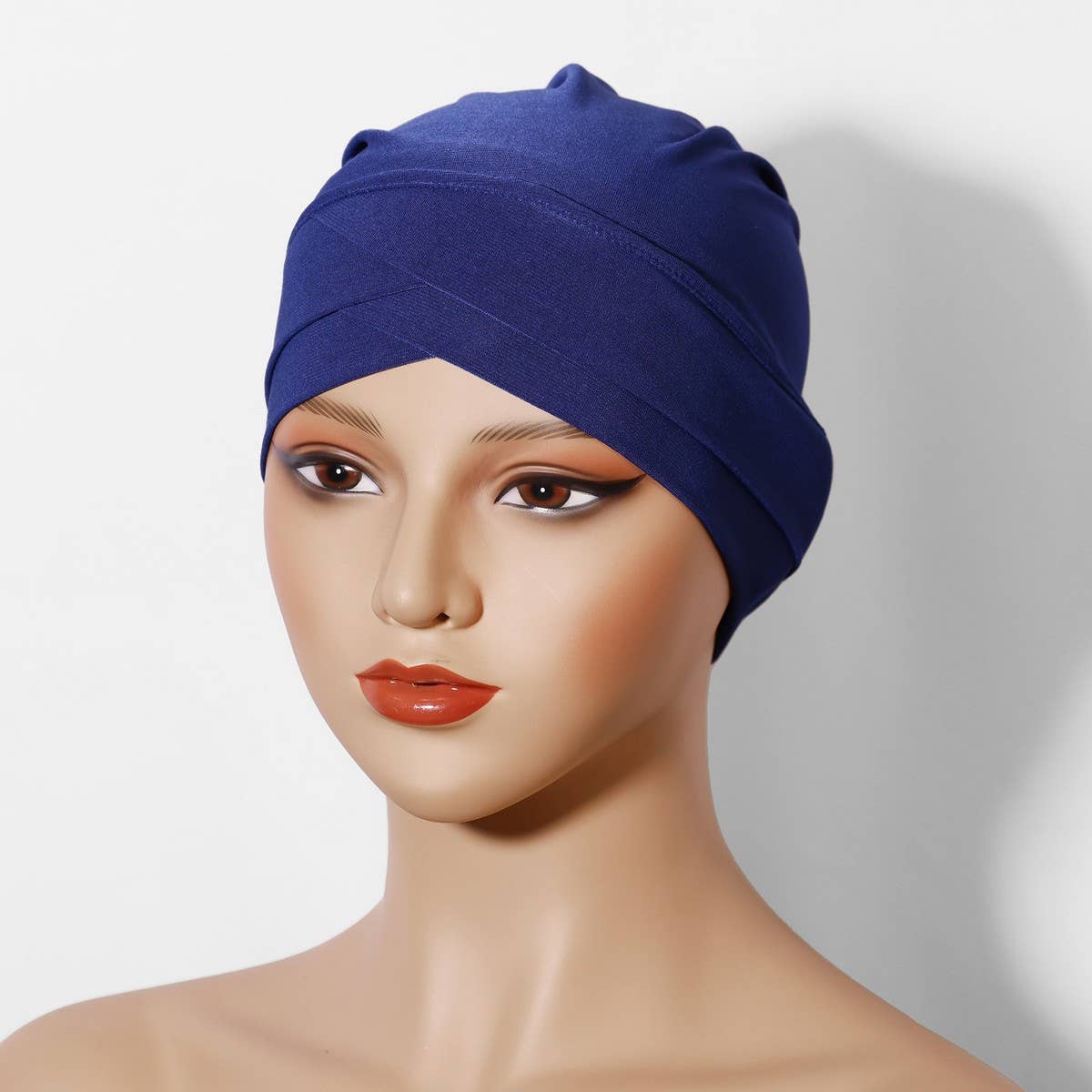 FASHION CRYSTAL LINEN TWO-LAYER CROSS HEADSCARF_CWASC2458