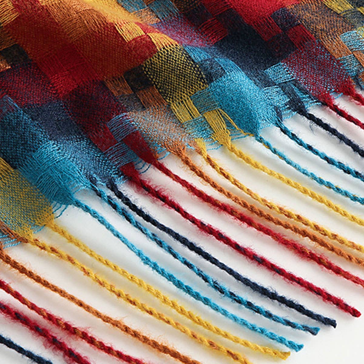 Plaid Fringe Scarf ??Trendy Winter Wrap_CWASC0199