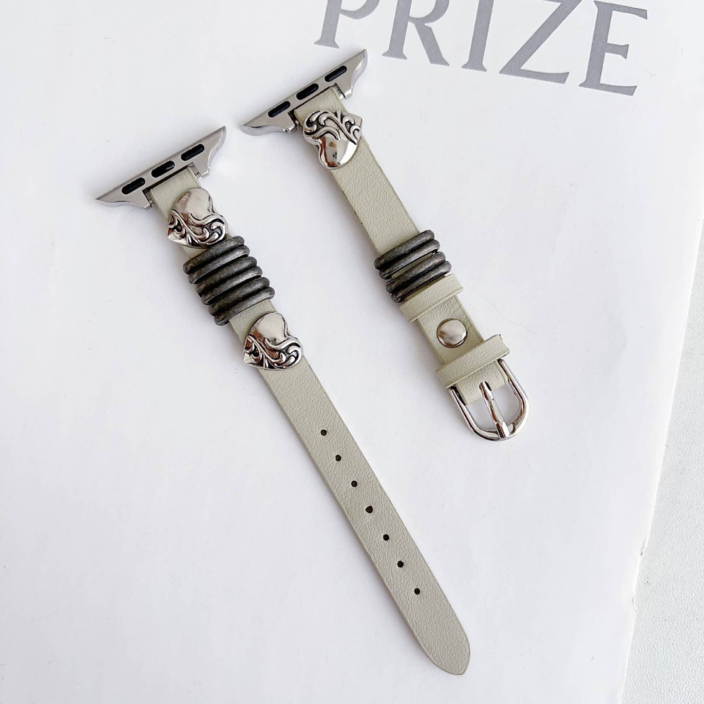 IWATCH9-1 14MM HEART LEATHER STRAP FOR APPLE WATCH