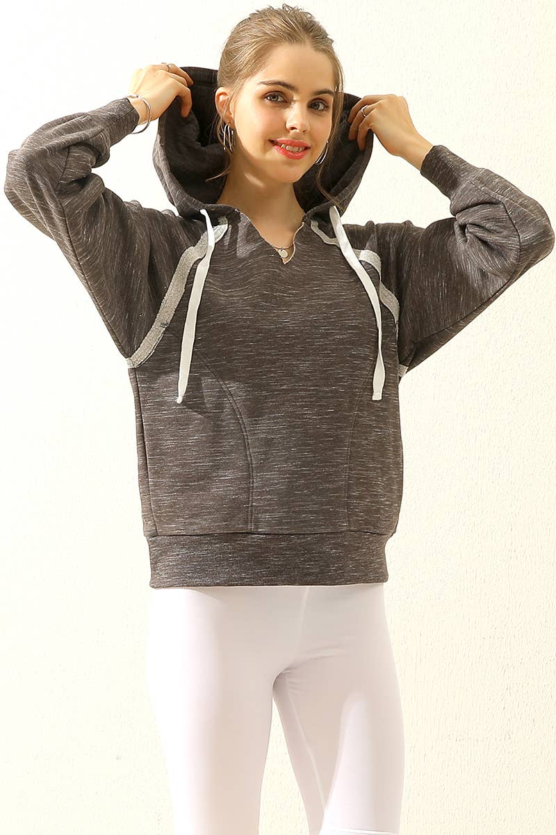 CWOHOL411-P_PLUS SIZE HOODIE SWEATSHIRT WITH FRONT POCKETS