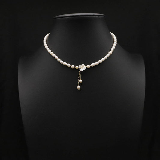 ALL-MATCH NATURAL FRESHWATER PEARL NECKLACE_CWAJE3849