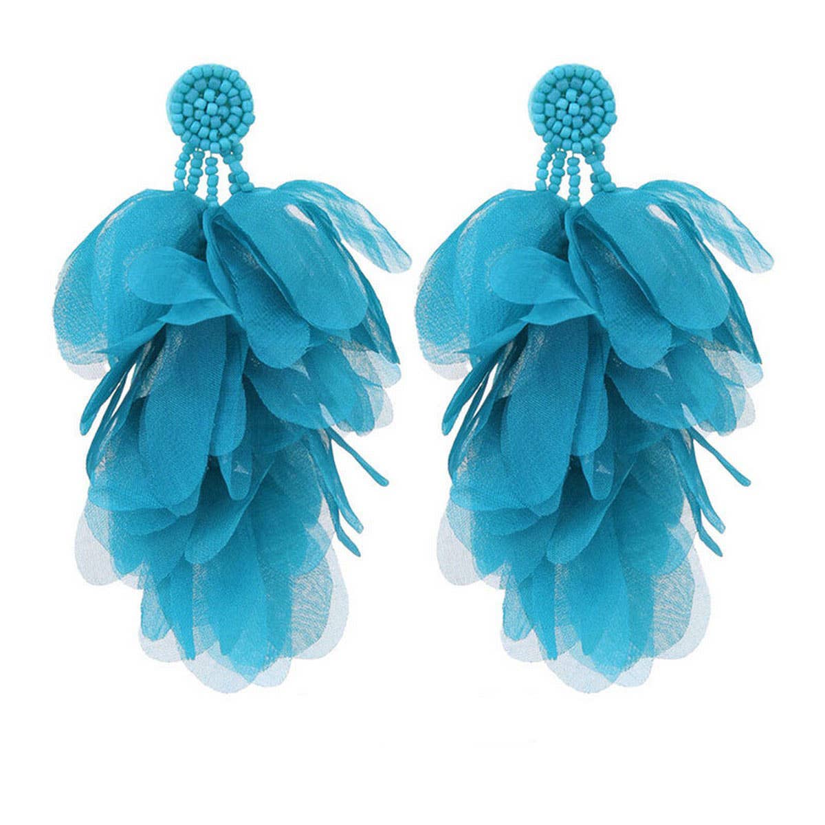 Handmade Fabric Tassel Earrings Bold Statement