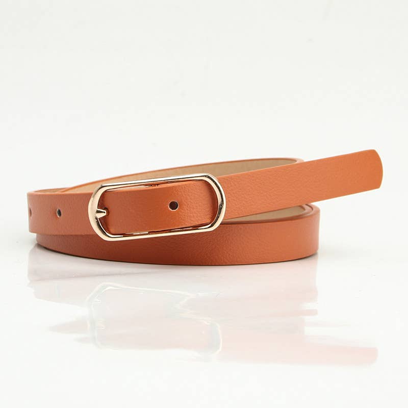 Versatile multi-color women's thin waist belt