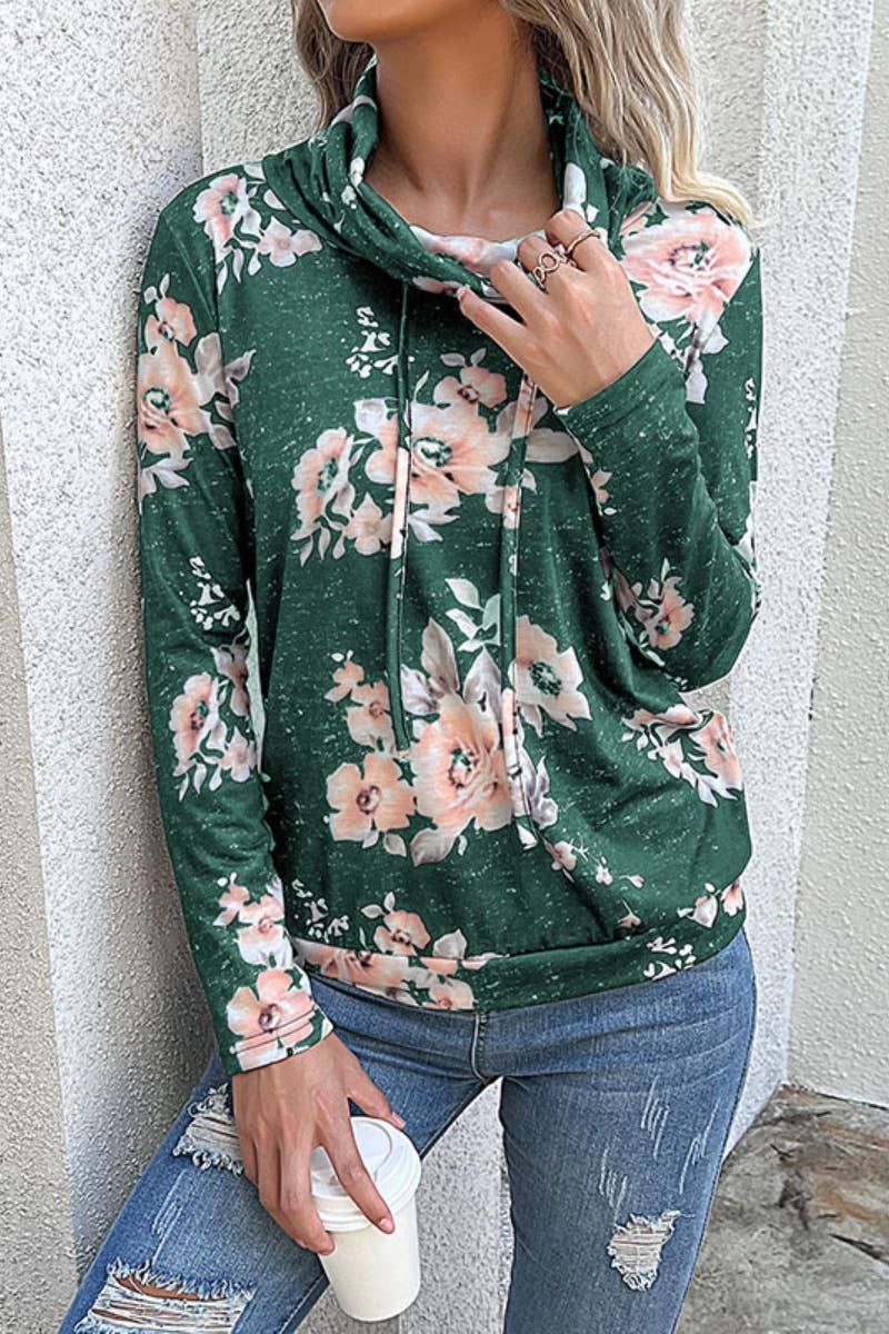 CWOHOL1015_PULLOVER PRINTED PILE NECK LONG-SLEEVED TOP