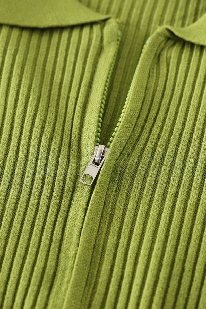 CWOSWL07283_SOLID SLIM KNIT LONG SLEEVE POLO TOP