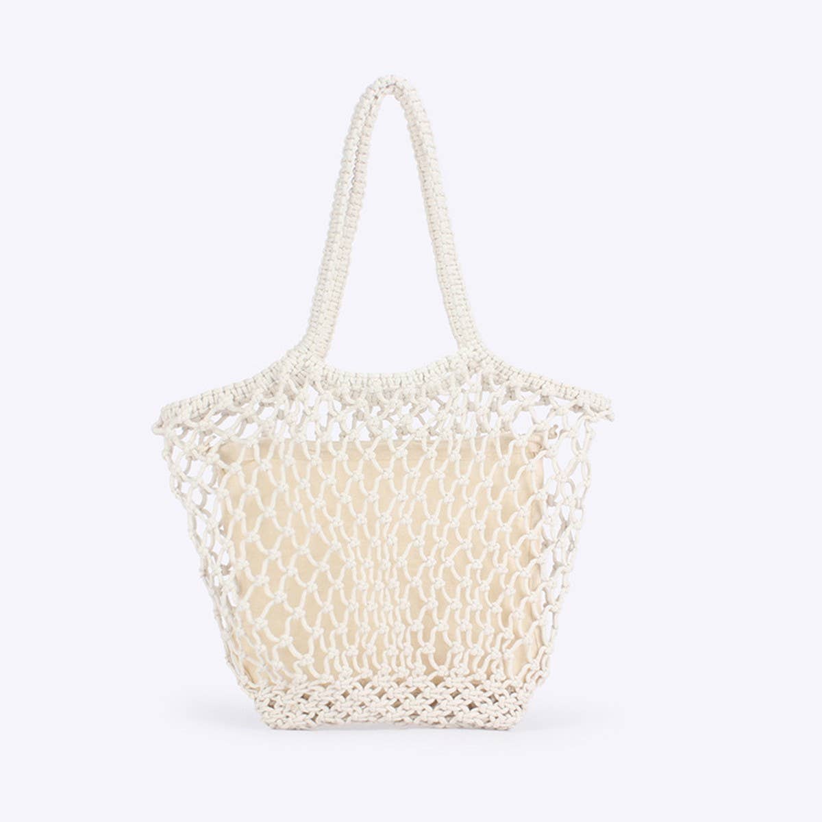 SIMPLE COTTON THREAD HAND-WOVEN SHOULDER BAG_CWAB4681