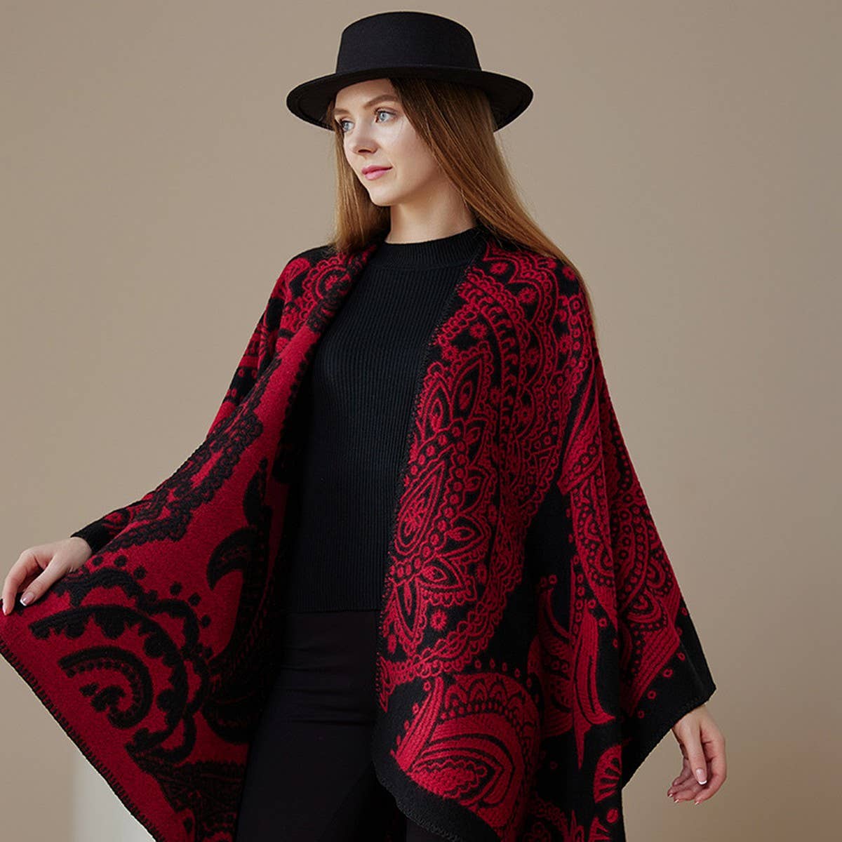 FAUX CASHMERE SCARF WARM SHAWL CASHMERE CAPE
