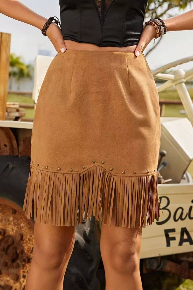 CWBLS0638_NEW SUMMER RETRO FASHION FRINGE SKIRT