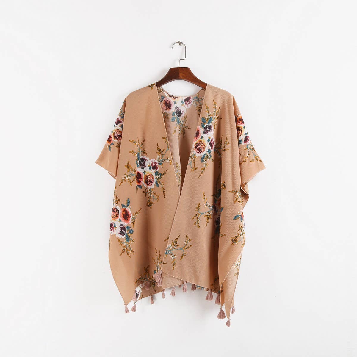 FLORAL PRINT FRONT OPEN KIMONO FOR SUMMER WOMENS