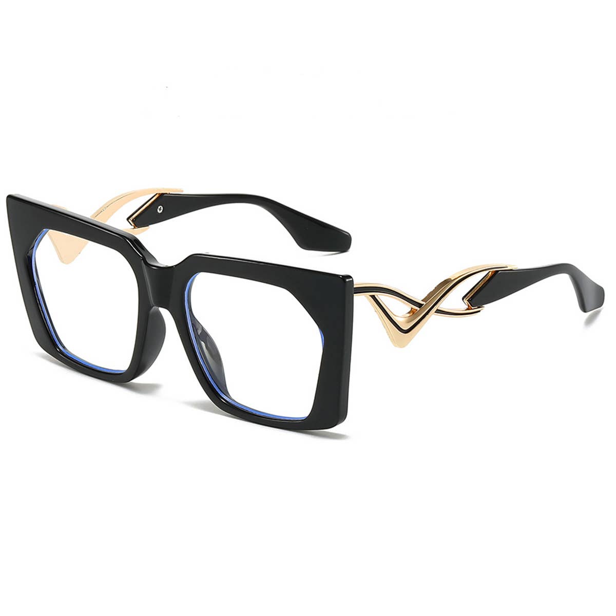 CAT-EYE CURVED TEMPLE FASHION SUNGLASSES_CWASG0536