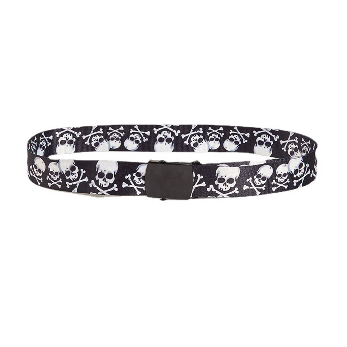 CWABE0955_VERSATILE SKULL CASUAL CANVAS BELT