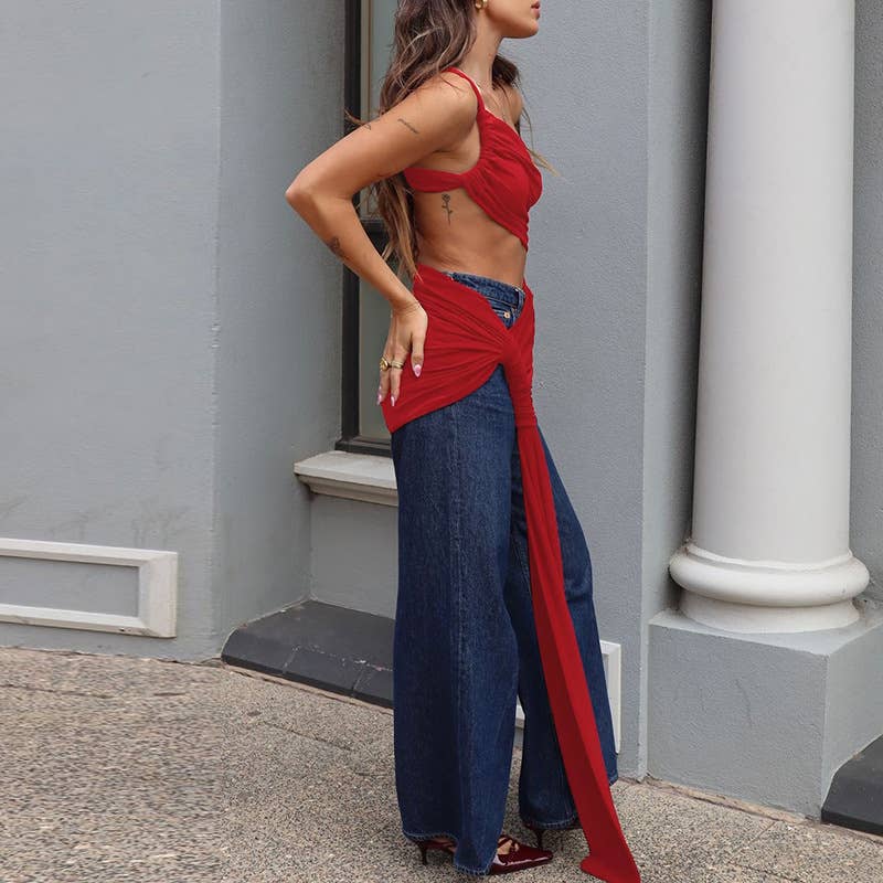 One Shoulder Cutout Ruched Bodycon Dress