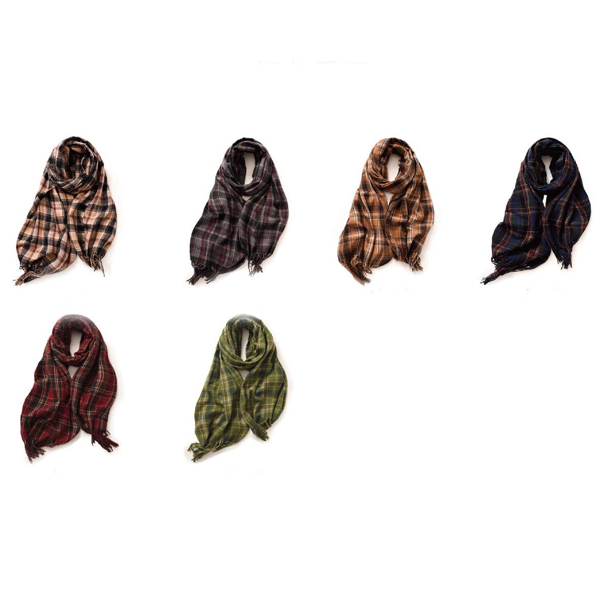 Red Plaid Winter Scarf ??Thick Warm Shawl Wrap_CWASC0175