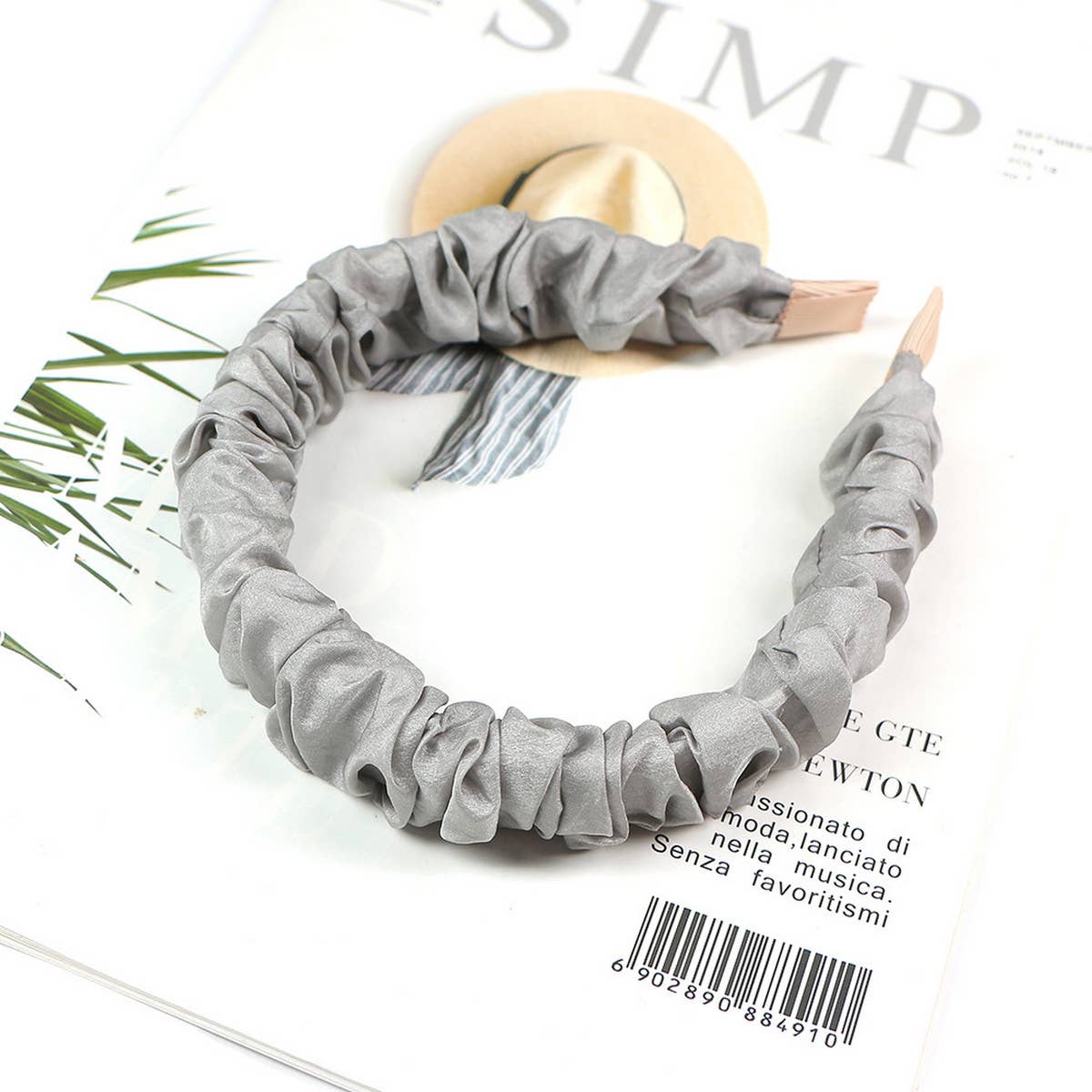 SIMPLE CRUMPLED PLEATED HEADBAND_CWAHA0984