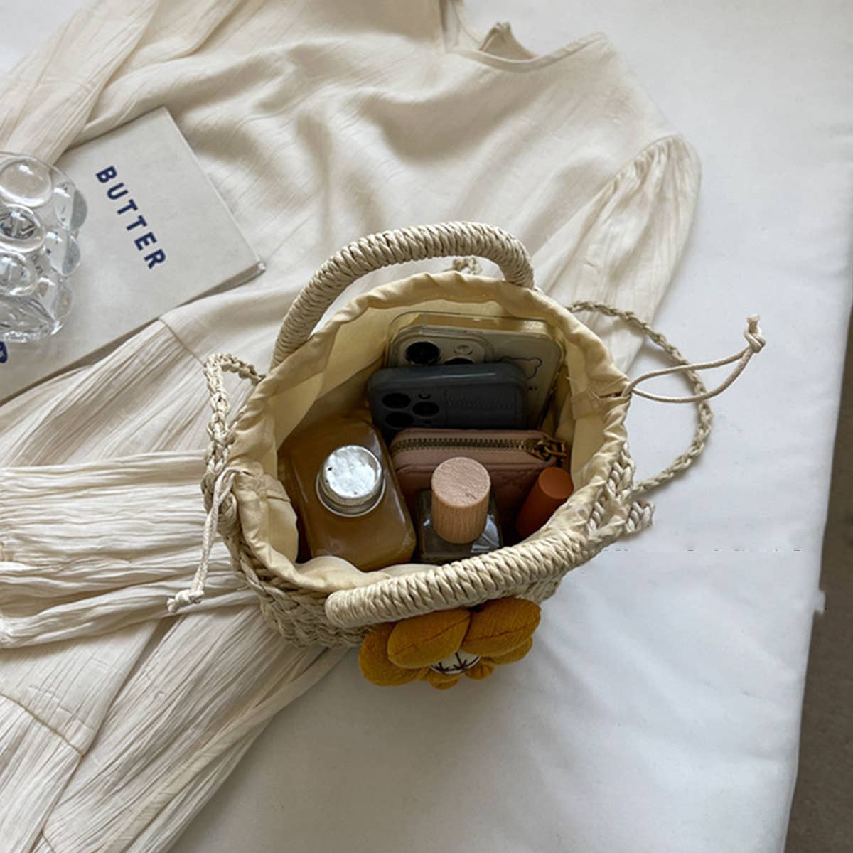 NEW SWEET, SIMPLE AND FASHIONABLE STRAW BAG_CWAB2308