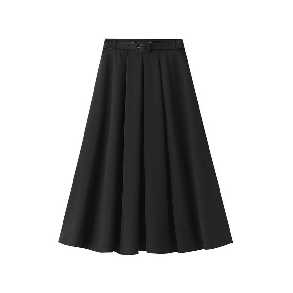 RETRO HIGH WAIST A-LINE SKIRT SLIM SKIRT WITH BELT_CWBMS0307