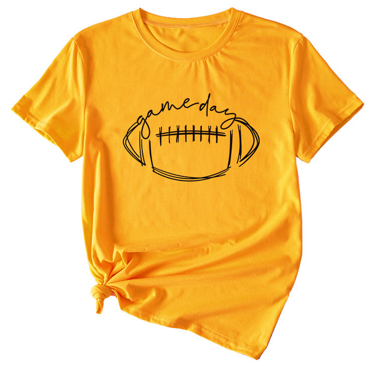 Women??¢s Casual Tee with Fun Football Print_CWDSD8368