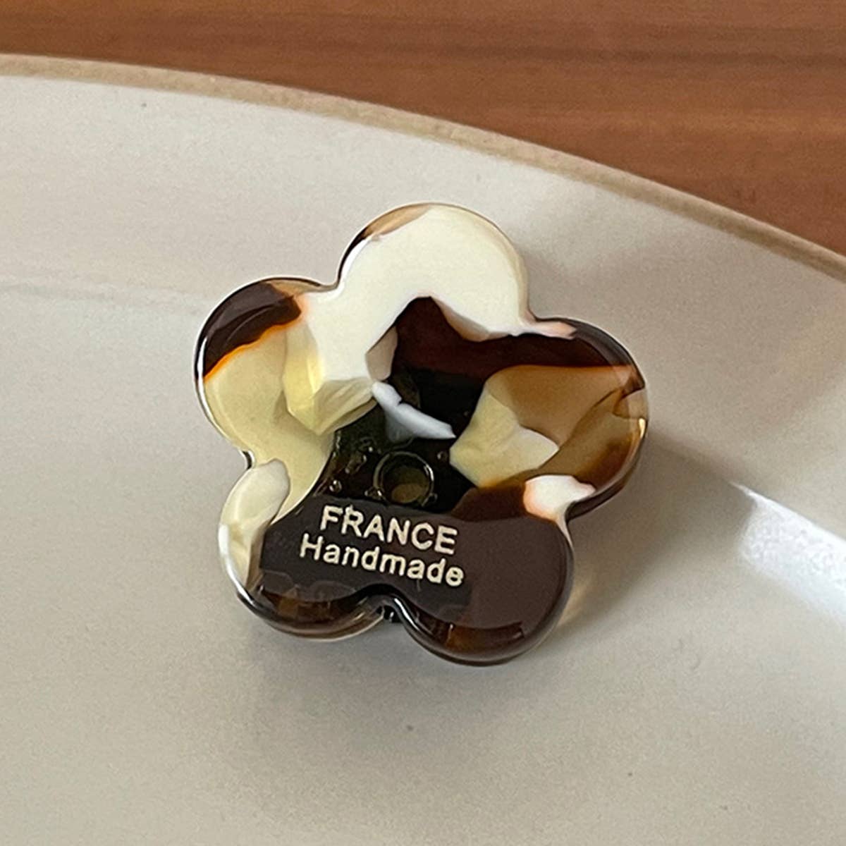 VINTAGE INK FLOWER SMALL HAIR CLAW HAIR CLIPS_CWAHA0863