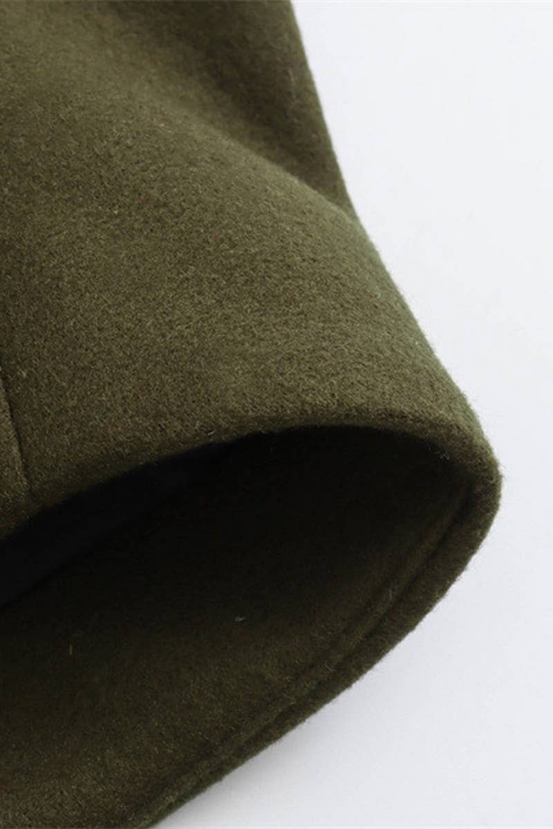 CWOCO1094_SOLID COLOR LAPEL POCKET LONG SLEEVE COAT