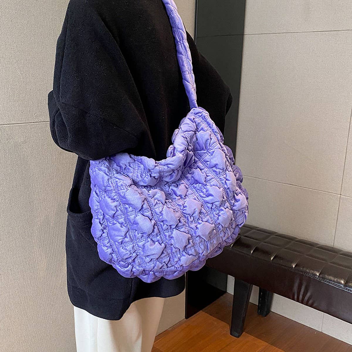 Velvet Puffy Cloud Shoulder Crossbody Bag_ WMBG6936-023