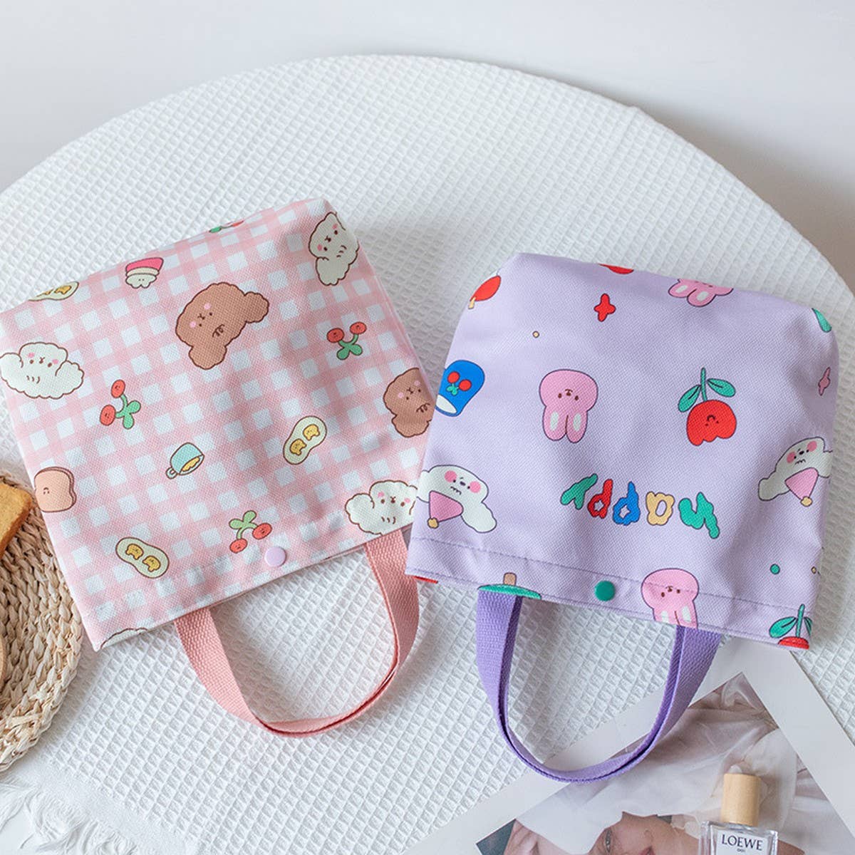 Cute Printed Lunch Tote Bag for Girls, Small_CWAB5662