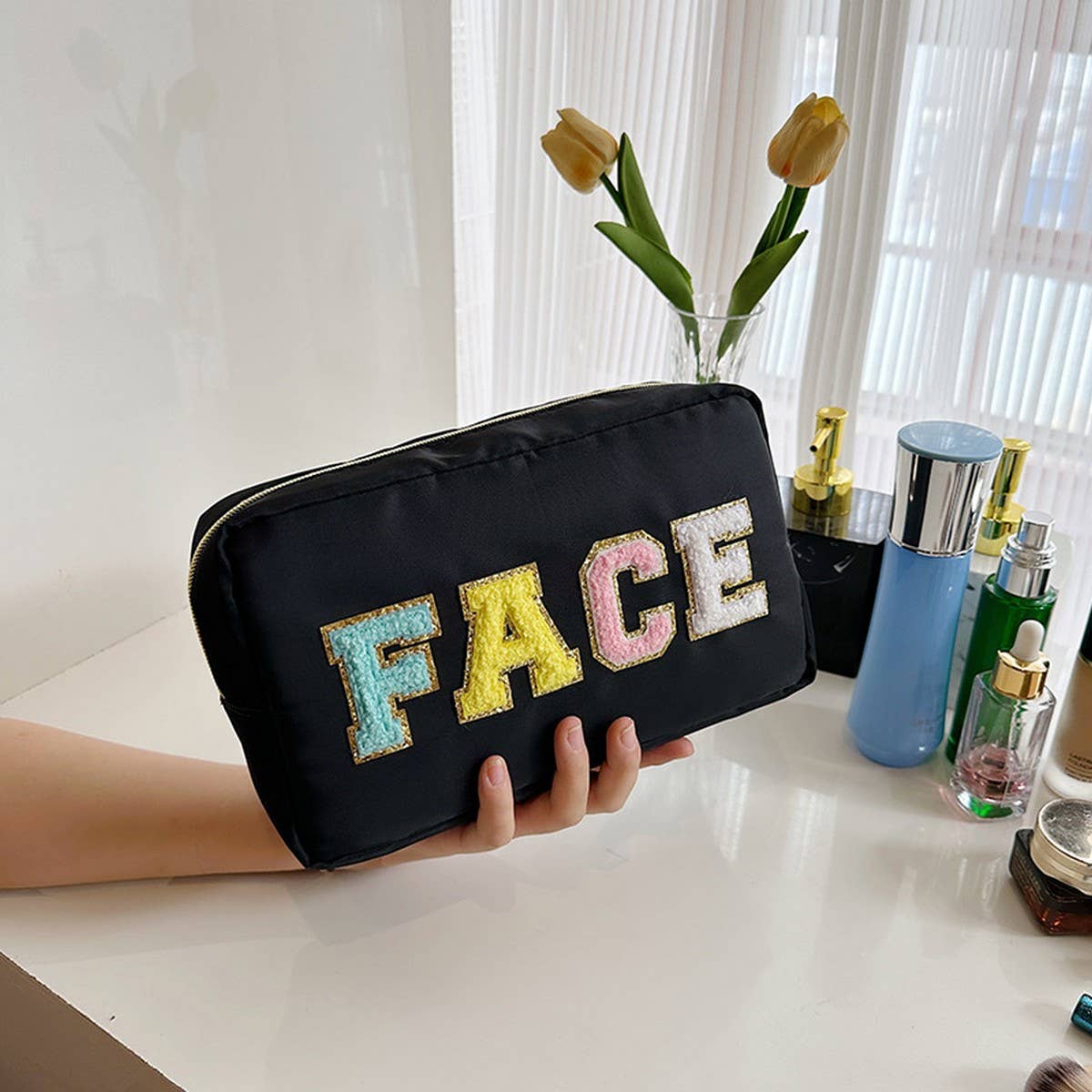 NEW HIGH-VALUE LETTER HAND-HELD COSMETIC BAG_CWAB4448
