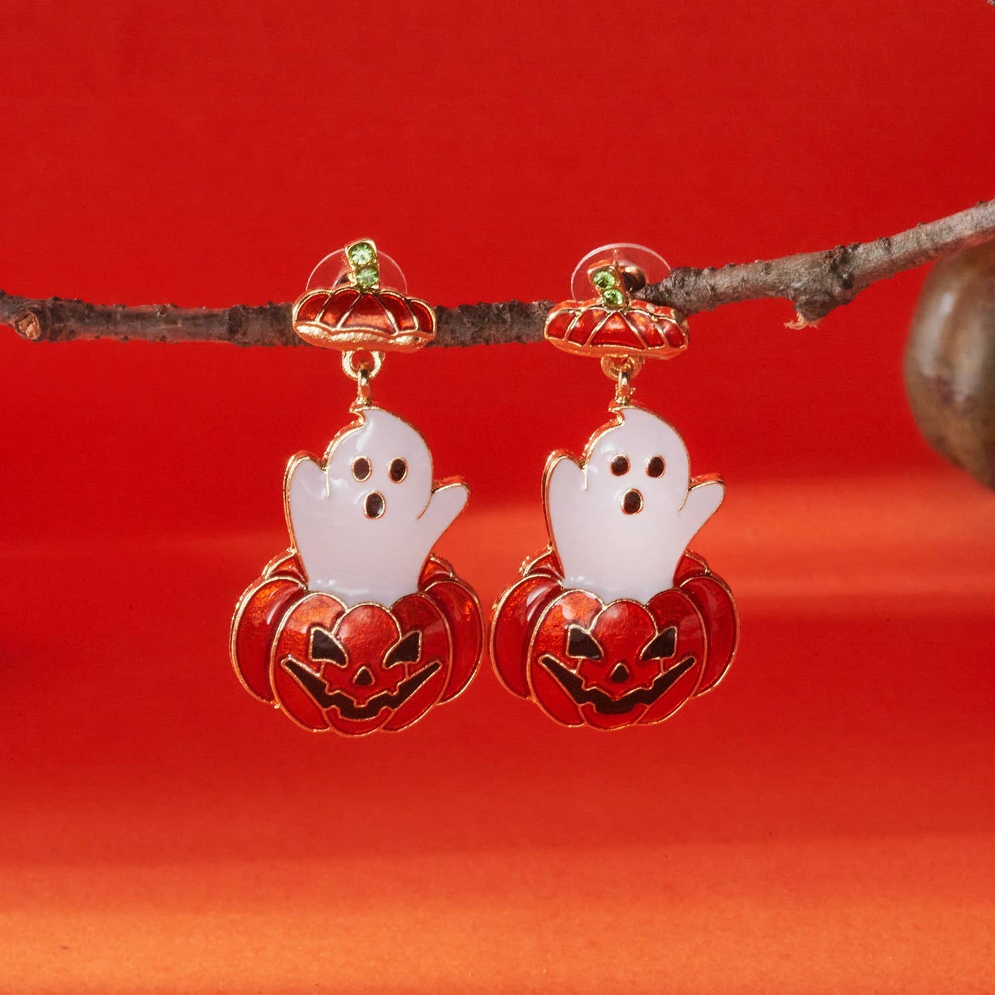Creative Ghost Pumpkin Drop Earrings for Women_CWAJE05623