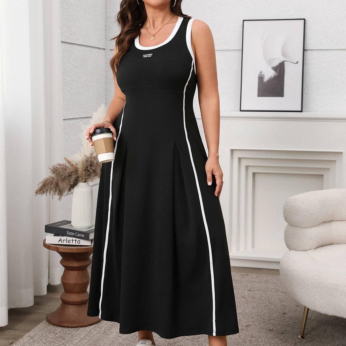 Elegant Spaghetti Strap Waist Dress for Summer