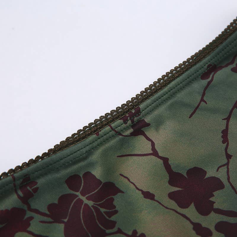 Fit Ink Print High Waist Slimming A-Line Skirt