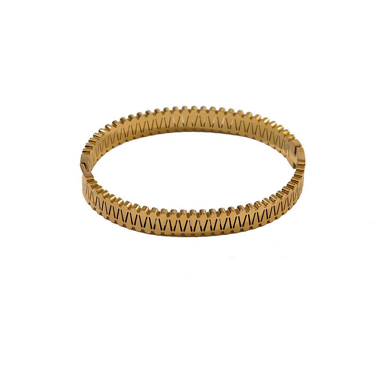 Classic 18K Gold Zircon Bracelet, Vintage Style